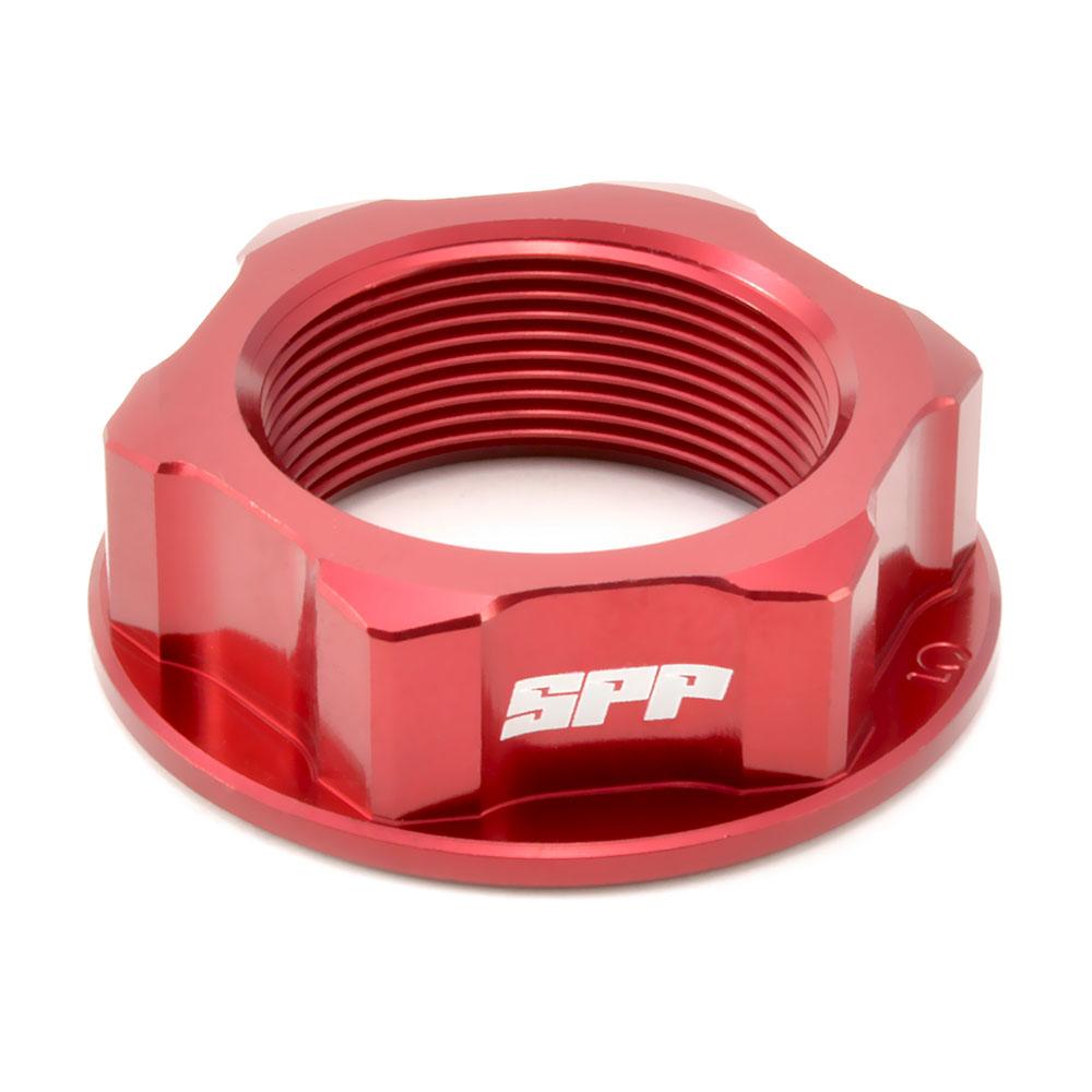 Spp Steering Stem Nut Various Suzuki Yamaha 125-450 Red
