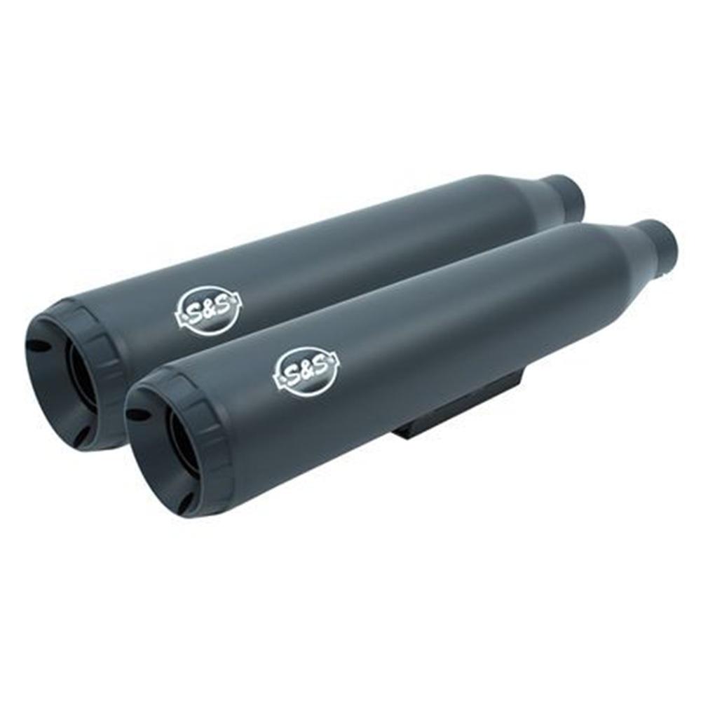 S&S Grand National Slip-Ons For 1995-2009 Dyna Models With Staggered Exhaust (Fxd, Fxdb, Etc), Black