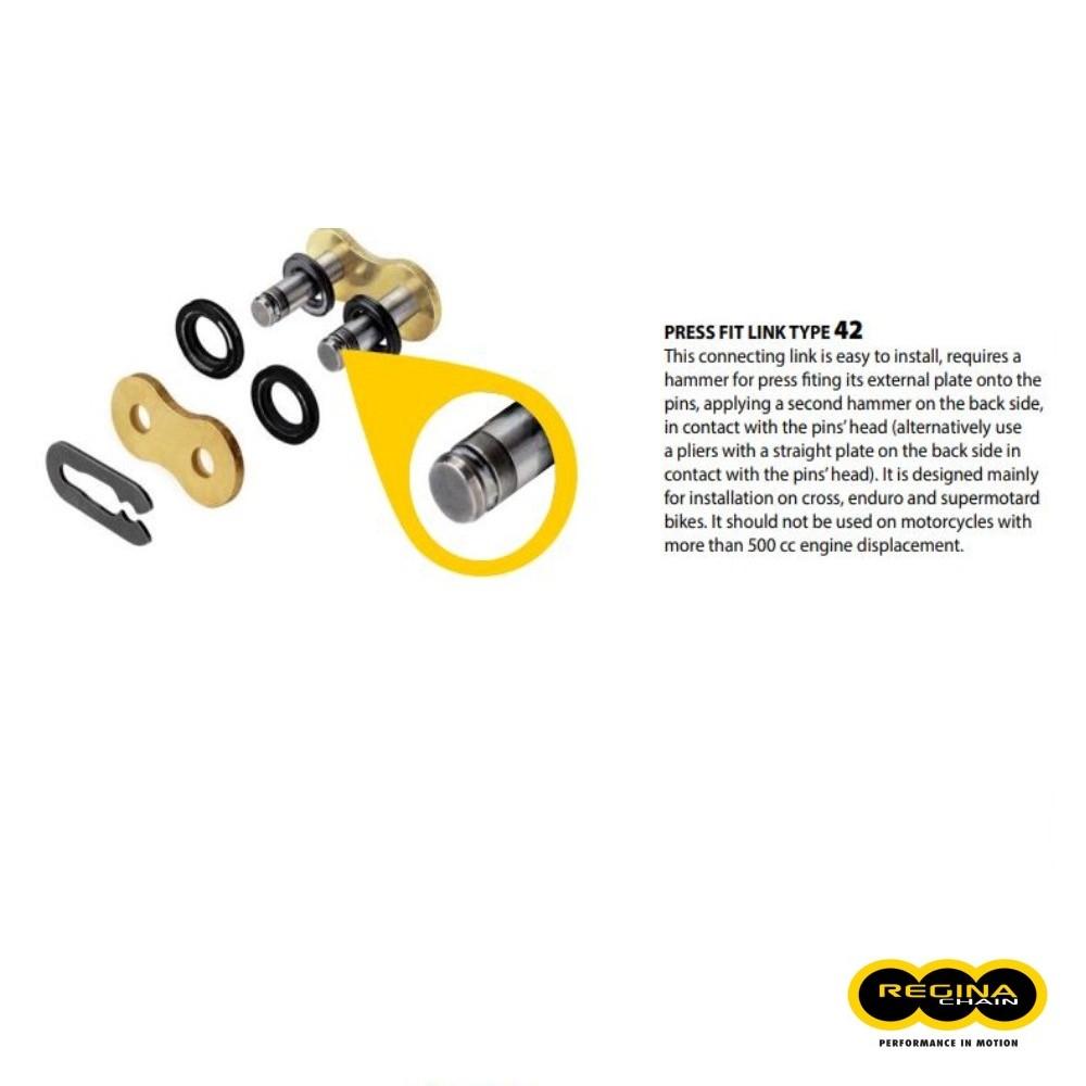 Reg-42/135Zre Regina Connecting Link (Press Fit Clip)