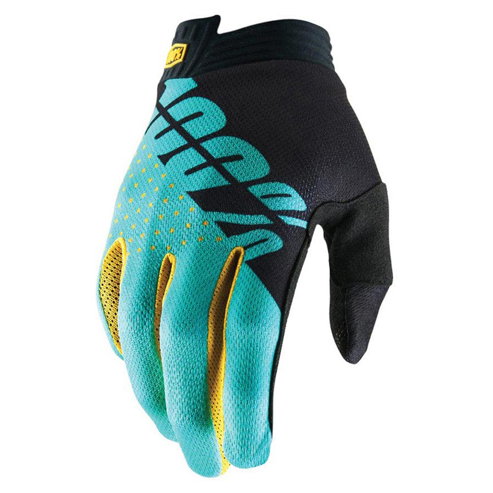100% ITRACK GLOVE BLACK/AQUA