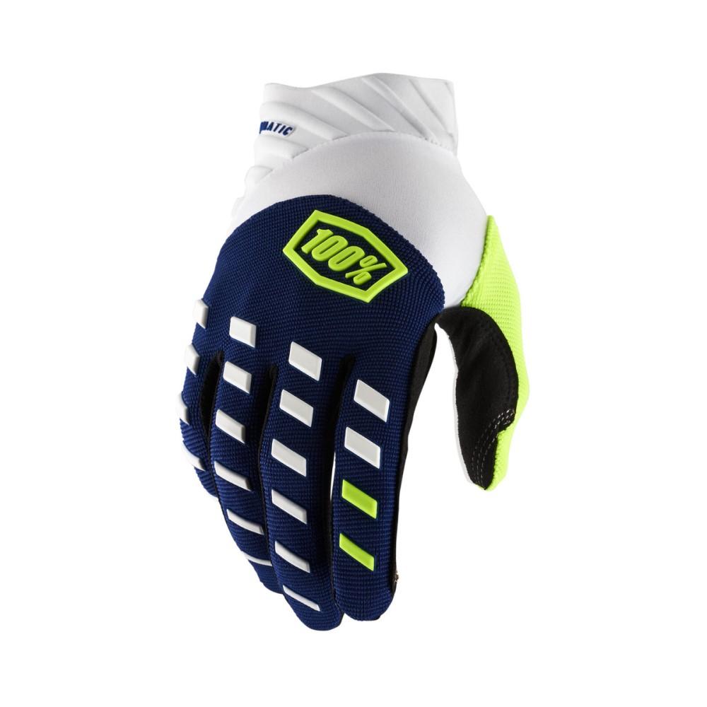 100% Airmatic Glove Navy/White