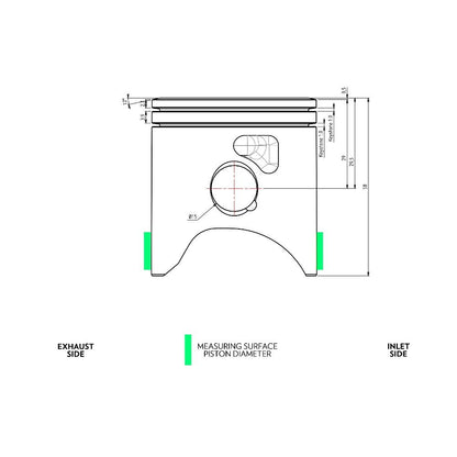 VHM-APKT12511725B VHM piston kit 125SX '01-22, 12'