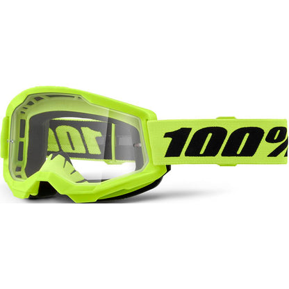 100% - STRATA 2 GOGGLE NEON YELLOW