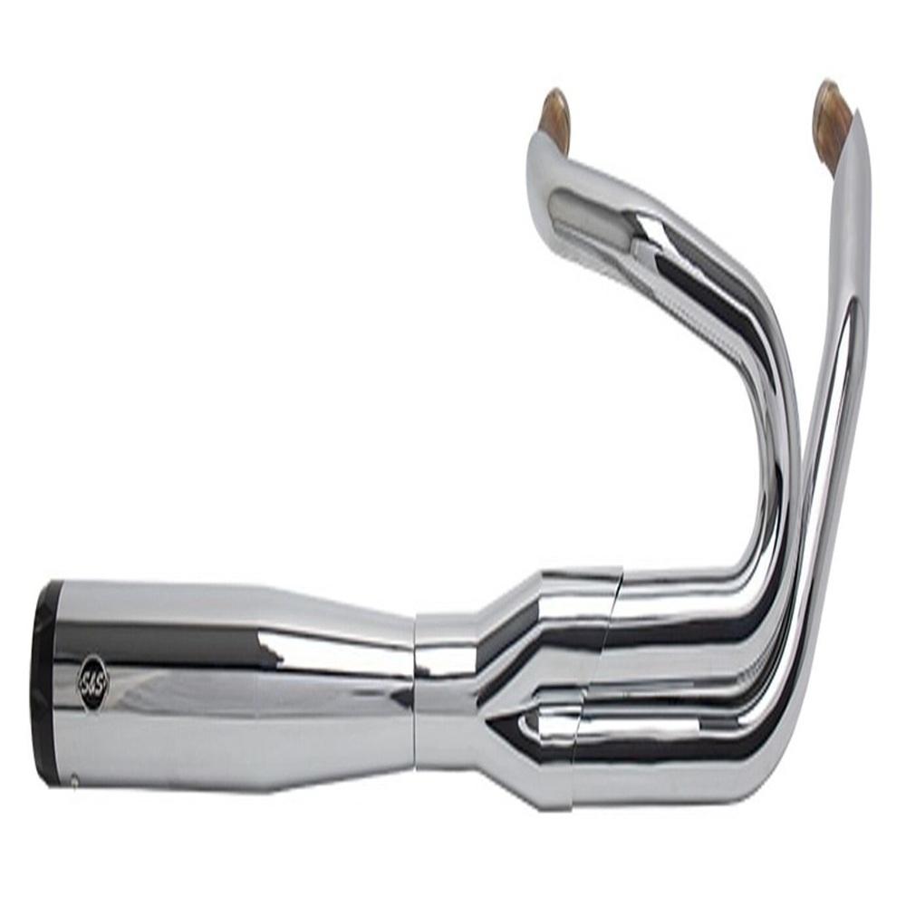 S&S Cycle Superstreet 2:1 Chrome Exhaust 50 State