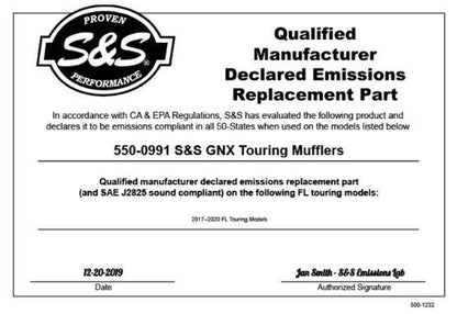 S&S Grand Nat Chrome Mufflers M8 Heritage/Deluxe