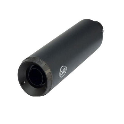 S&S Grand National Slip-On Muffler Black With Black End Cap - 4" For 2014-'20 Hd Street And Street Rod