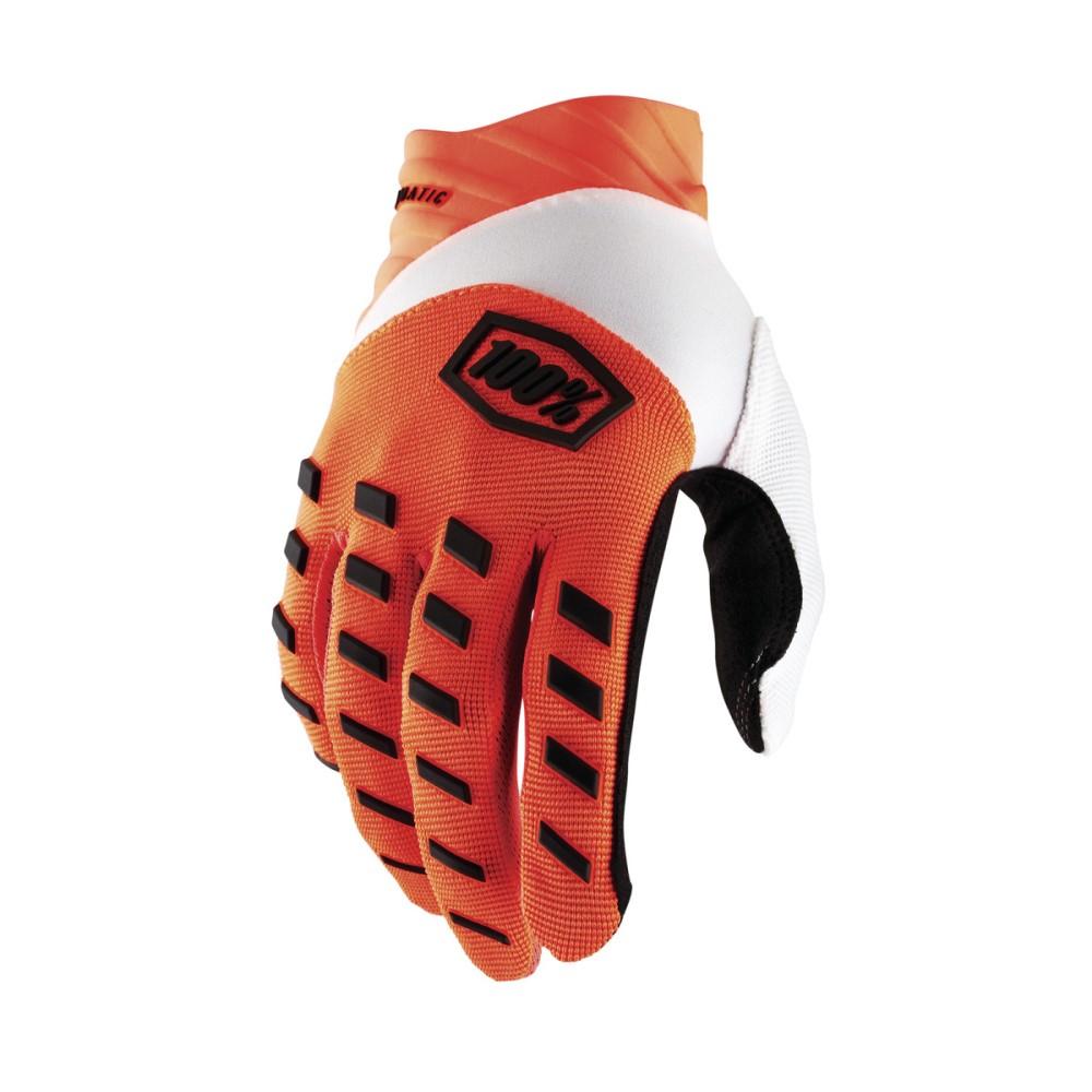 100% Airmatic Glove Fluro Orange